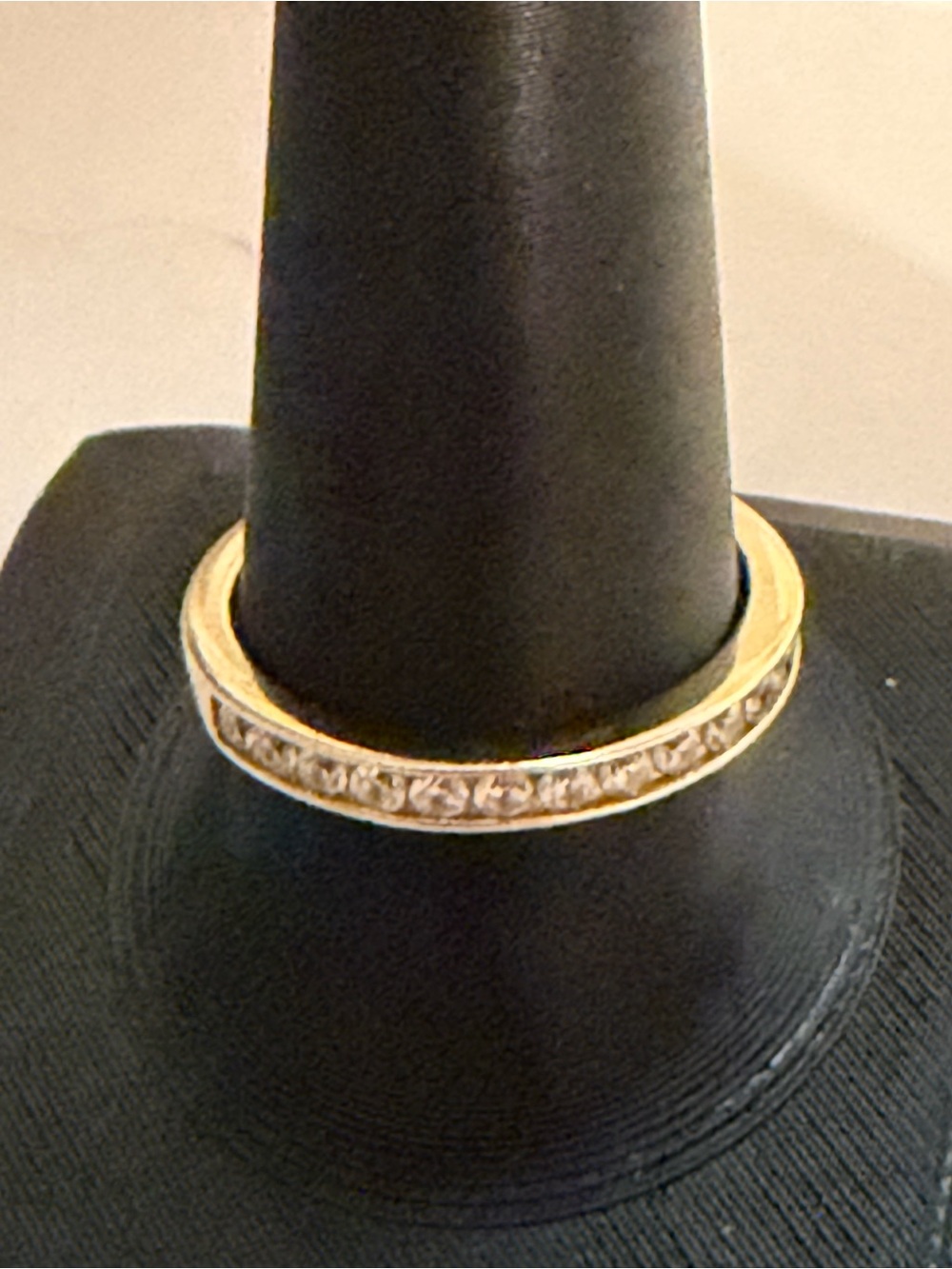 Gold Tone over 925 Sterling Silver CZ Stacker Set of 2 - Picture 4 of 7